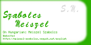 szabolcs meiszel business card